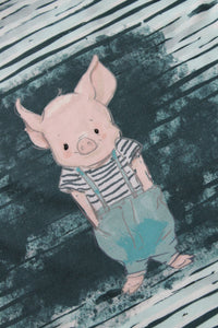 T-shirt évolutif rayé cochon - Miss Croquette